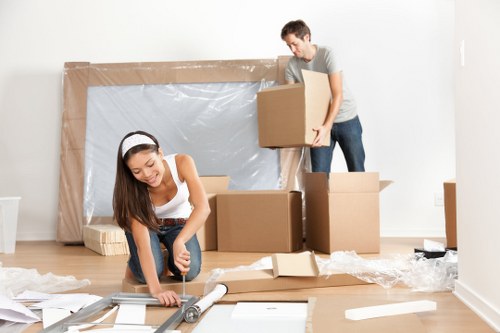 Moving van service in Elephant and Castle near local flats and busy streets