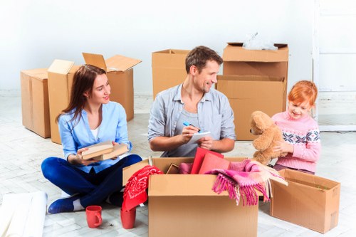 Local removals van helping with a flat or office relocation