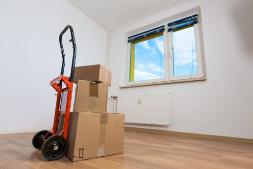 Removal van ready for a residential move in South London
