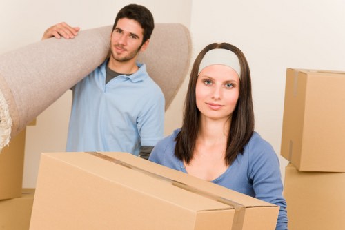 Careful movers preparing a local Elephant and Castle move