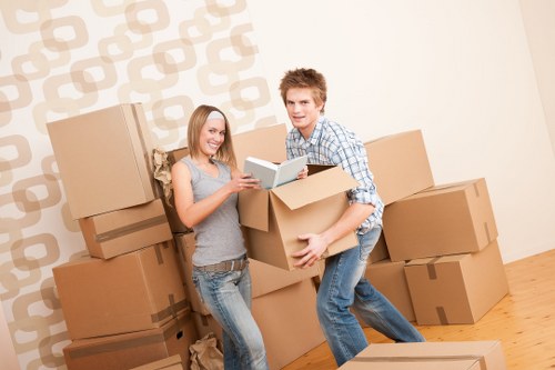 Packed household items ready for a local home move